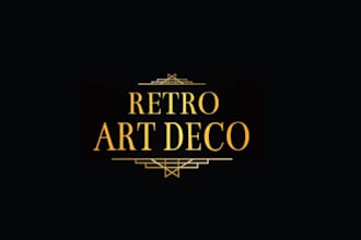 design a playful, modern and art deco logo