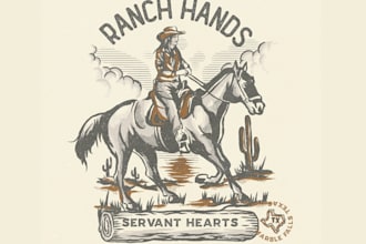 design retreat ranch staff shirt logo