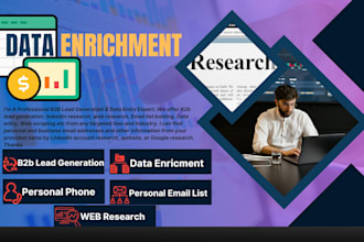 do data enrichment, list building, and email finding