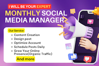 social media marketing manager for business growth, content creation