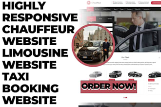 create highly responsive chauffeur website limousine and taxi booking website