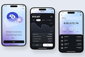 develop blockchain wallet app, bitcoin crypto wallet app, mobile wallet app