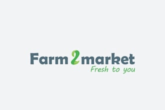 design a modern minimalist logo for your farm market online store