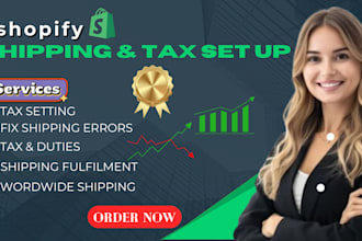 setup fast shopify shipping and tax, taxes and duties set up shopiy store