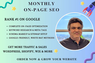provide monthly on page SEO services