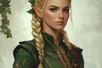 draw fantasy character dnd art and d and d character