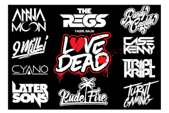 make design dj, music, band, typography, metal band logo
