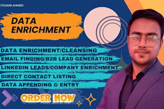 do linkedin data enrichment, b2b lead generation with email finding services