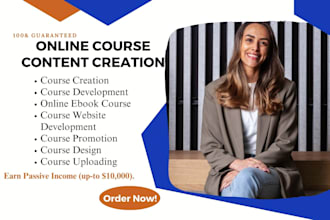 develop online course content, course creation upload udemy, kajabi, teachable