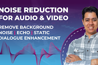 do audio clean up, remove background noise