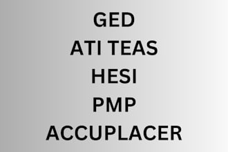offer ged, ati teas, accuplacer, pmp and hesi past questions