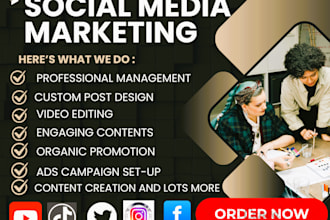 be your social media manager ig tiktok content creator facebook marketing manage
