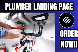 build real estate squarespace plumber booking landing page website design