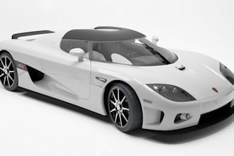 revamp realistic 3d car model, 3d rc car, kits body, bumper, fenders, car render