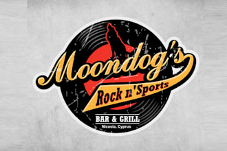 design awesome rock bar and grill logo