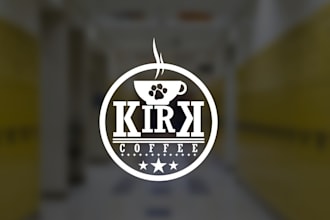 design a modern minimalist coffee shop cafe logo your brand
