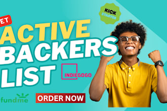 generate backers list crowdfunding kickstarter gofundme campaign promotion