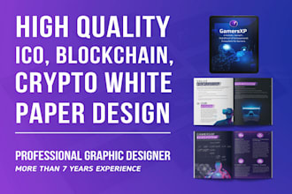 write and design blockchain, nft and crypto white paper memecoin, solana, ico