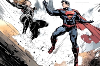 design premium superhero caricaturer