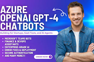 develop azure ai chatbot trading bot lim langchain saas cosmos db teams chatbot