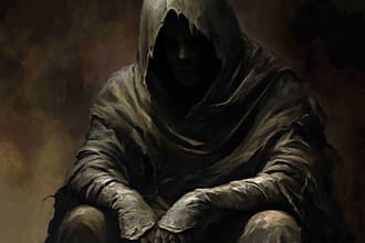 design artistic poetry book cover, fantasy, horror,