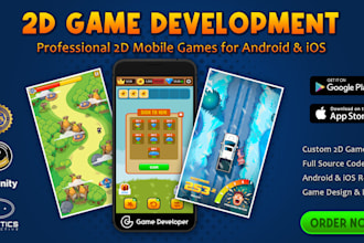 develop best 2d mobile game in unity game development