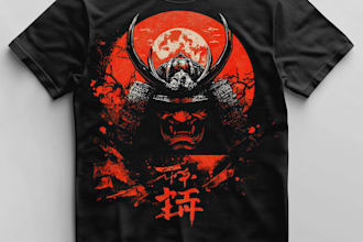 draw japanese or anime streetwear style for t shirt