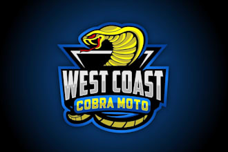 design a fierce cobra moto automotive logo for your brand