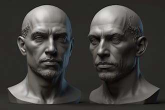 create 3d character and 3d model, 3d articulated for 3d printing