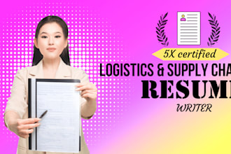 write logistics ats resume, supply chain, warehouse CV and cover letter