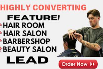generate babershop leads hair salon beauty salon spa barber booking landing page