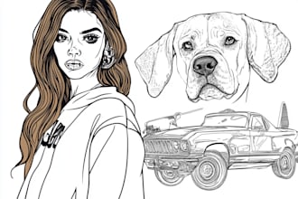 convert any image to line art vector illustration