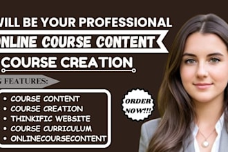 create online course content, course creation course curriculum on thinkific