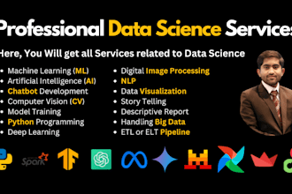 do ml, data science, deep learning, nlp projects, chatbot development for you