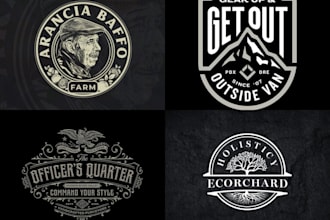 do retro vintage typography monogram hipster classic logo