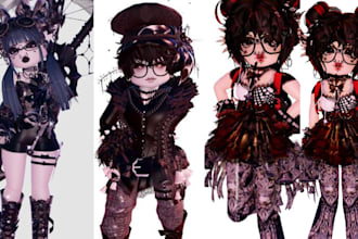design chibi character chibby art cute anime chibi anime art  chubby art vtuber