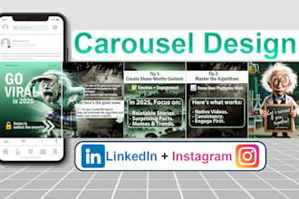 create stunning linkedin carousel and instagram carousel posts