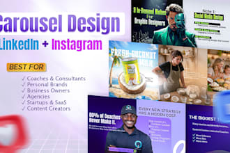 design linkedin carousel and instagram carousel