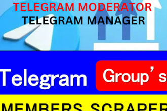 be your telegram community manager, group moderator or admin