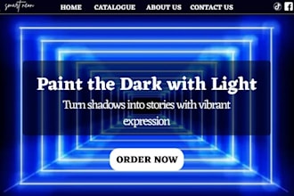 design 7 figure neon shopify candle store lighting website fireworks store