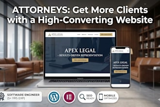 design a professional legal, attorney, or law firm wordpress website