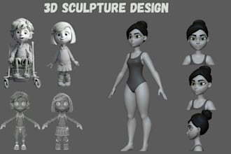 do 3d model sculpture design 3d printing 3d sculpting zbrush character modeling
