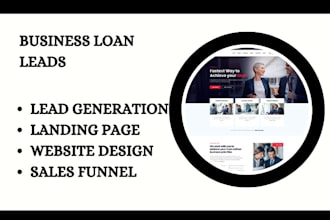generate converting business loan leads business loan landing page mca website