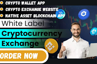 build native asset blockchain app crypto exchange website crypto wallet app