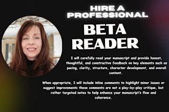 beta read and critique romance, sci fiction, fantasy, novel, nonfiction book