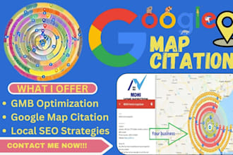 optimize gmb ranking with local business SEO and 1000 google map citations