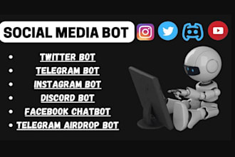 build social media API bot, instagram API bot, facebook API bot, tiktok API bot