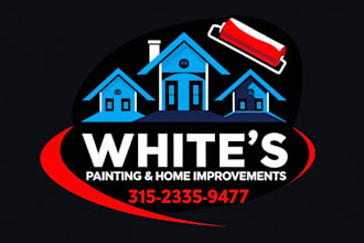 do real estate construction roofing plumbing company logo