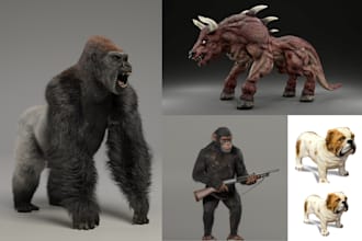 realistic 3d animal model fur blender 3d character modeling 3d design animation