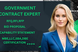write winning bid proposal, research, and respond to rfp, government contract